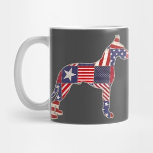 Great Dane 4th of July Dog Lovers Owner Patchwork American Flag Mug